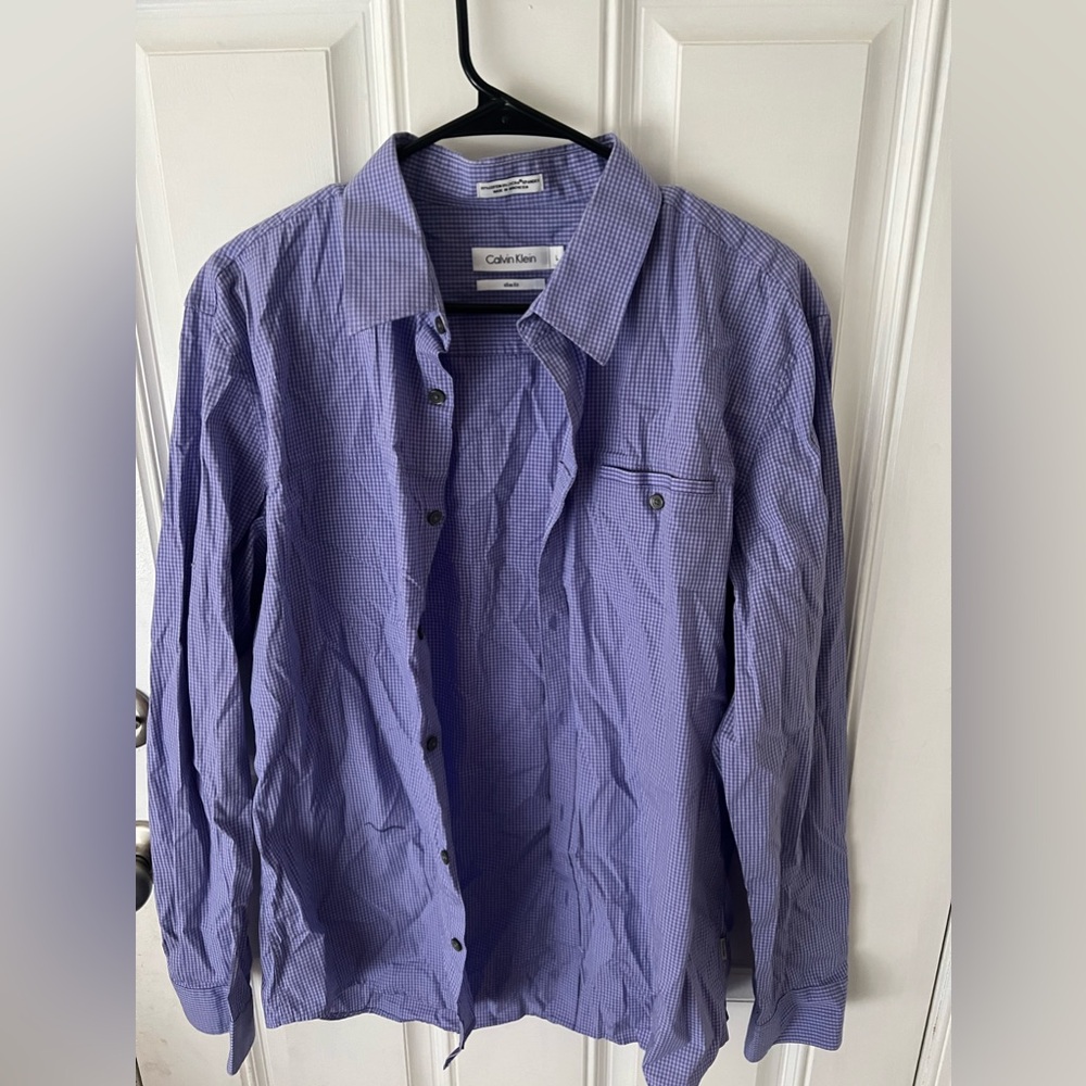 Men’s Calvin Klein long sleeev dress shirt size large